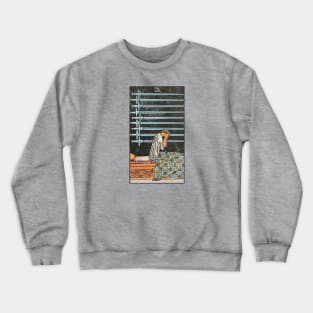 Nine of swords tarot card (distressed) Crewneck Sweatshirt